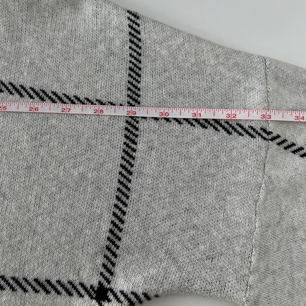 Apt. 9 Cream Plaid Scoop Neck Sweater - Picture 4 of 6